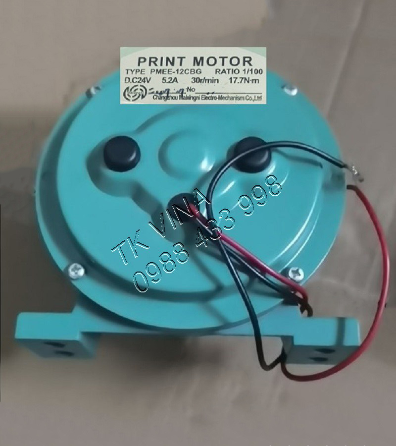 MOTOR GIẢM TỐC MÁY TRẢI VẢI BULLMER | PRINT MOTOR PMEE-12CBG